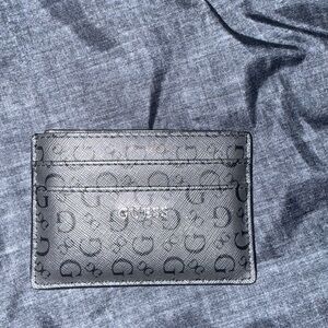 Guess Monogram Black Card Holder for Men and Women